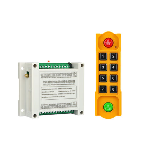 Control Remoto RF de 8 Canales FSK con Salto de Frecuencia, Código de Aprendizaje para Uso Industrial, Interruptor Universal Protector para el Hogar