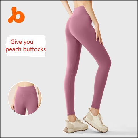 Polyester Blend High Waist Compression Leggings with Enhanced Breathability for Yoga and Running for sale at factory direct price