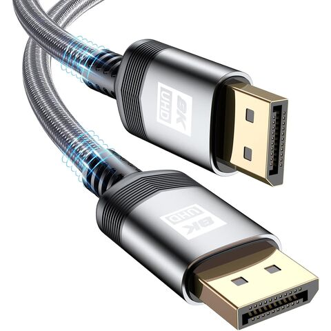 Cable DisplayPort 1.4 de Alta Velocidad, Cable DP 8K 60Hz Macho a Macho 8K@60Hz 4K@144Hz Trenzado Compatible con TV Monitor Laptop