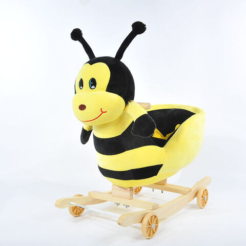 Bienen-Spielzeug-Stuhl Schaukelstuhl mit Schieber, Massivholz, Bandmusik, Baby Trojaner, Baby-Schaukelbett, Plüschtier-Spielzeug. Ideal für Großhändler und Händler. for sale at factory direct price