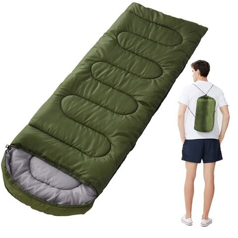 Saco de dormir para camping al aire libre, viajes, cuatro estaciones, universal, doble, con cremallera, venta al por mayor