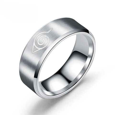 Anillo para Hombre de Acero Inoxidable y Titanio con Diseño Envolvente