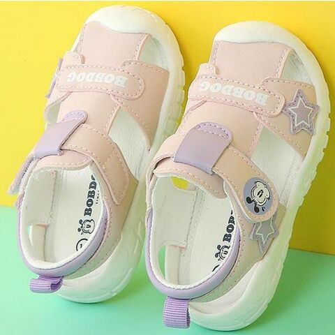 Sandal Pelatihan Bayi Ringan Anti Selip dengan Desain Anyaman Terbuka Bernapas untuk Langkah Pertama - Sepatu Balita
