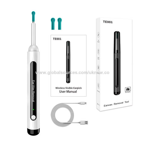 Otoscopio Inalámbrico con Cámara WiFi Portátil para Uso Doméstico, Eliminador de Cera de Oído, Limpiador de Oídos