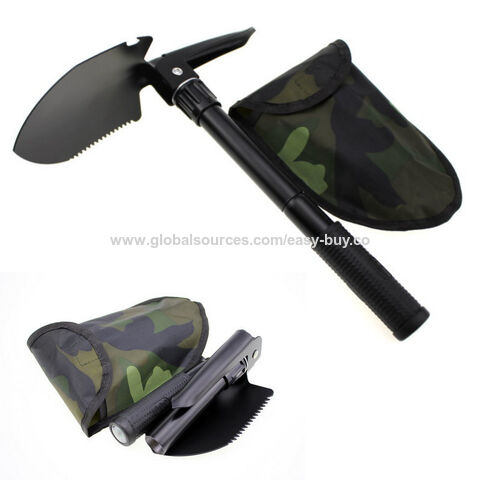 Pelles de creusement multifonctionnelles pliantes, pelle d'ingénieur d'extérieur, petite pelle pliante / pioche, pelle pliante de camping for sale at factory direct price