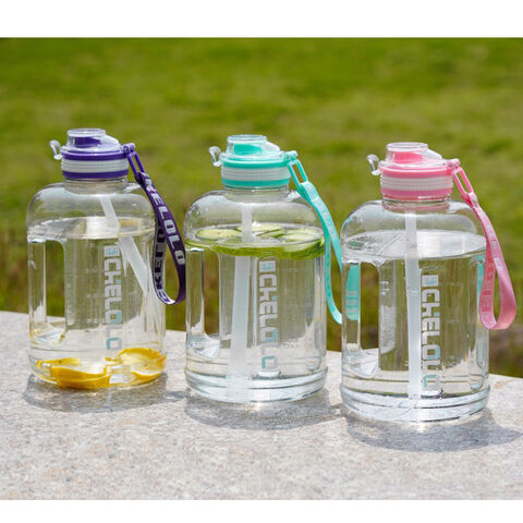 Bouteille d'eau de sport personnalisée, cruche en plastique avec cordon pour la randonnée