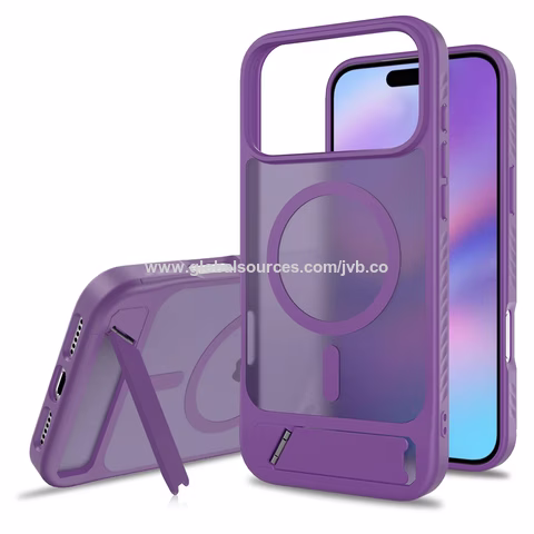 Coque pour iPhone 15 16 17 Pro Max avec toucher unique effet peau de bébé, matériel en métal mat et support magnétique for sale at factory direct price