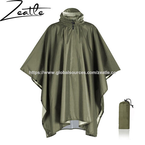 Poncho de Lluvia con Capucha de Fábrica para Adultos, Impermeable, Ligero, Reutilizable, Chaqueta de Lluvia para Emergencias y Actividades al Aire Libre