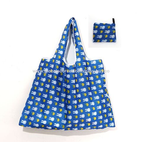 Sacolas de Compras de Poliéster Personalizadas Promocionais Portáteis 190T Bolsa Dobrável Reutilizável de Poliéster para Compras