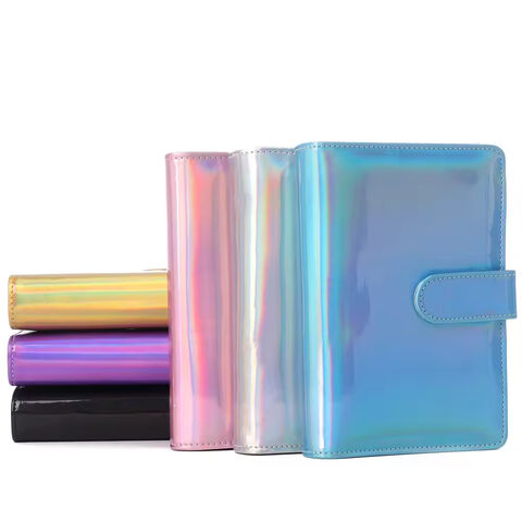 Caderno Personalizado de Orçamento em Couro PU com Capa Arco-Íris, Fichário de 6 Argolas para Planejamento e Gestão de Orçamento for sale at factory direct price