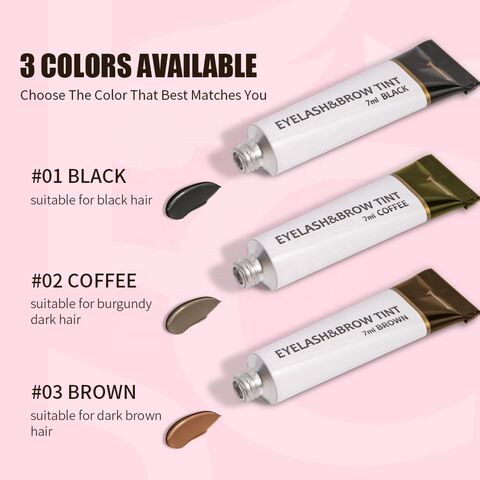Kit Pewarna Alis Profesional 7ml, Pewarna Alis dan Bulu Mata, Gel Pewarna Tahan 60 Hari, Perlengkapan Grosir