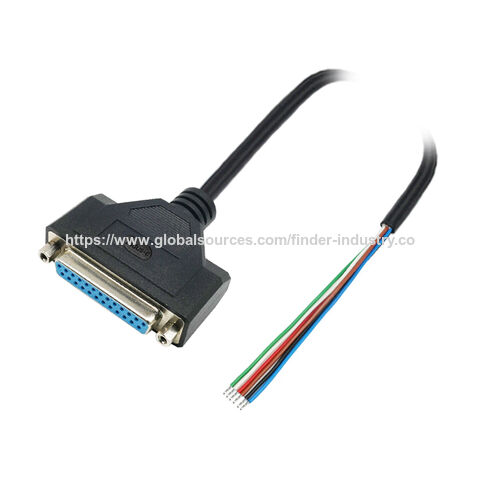 Cable conector D-sub hembra de 25 pines, montaje impermeable, baja tensión, aislamiento de PVC, conductor de cobre para aplicaciones industriales for sale at factory direct price