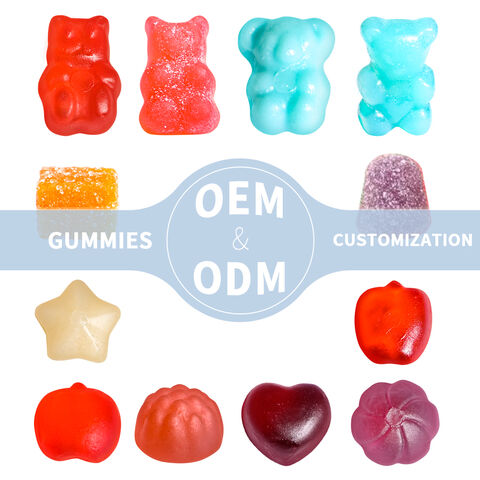 Fabricant Certifié NSF HALAL COA GMP, Bonbons Gélifiés Fourrés en Gros en Forme d'Ours, Étoile, Pomme, Koala, Framboise et Pétale