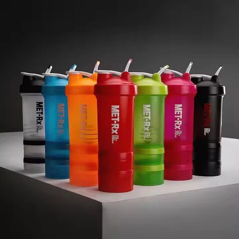 Custom Logo 450ML Bpa Free Classic 3 Layers Gym Protein Shaker Bottle With Pill Organizer and Powder Storage Compartments for sale at factory direct price