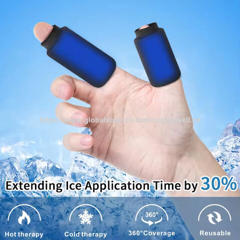 Funda de Hielo para Dedos Compresa Fría Dedo Frío Cubierta de Hielo de Hidrogel Sólido de Doble Propósito Frío y Calor