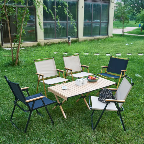 Juego de mesa y sillas plegables portátiles para camping al aire libre, conjunto de muebles de jardín for sale at factory direct price