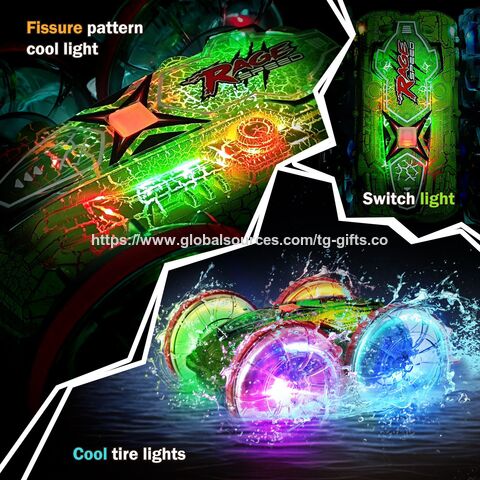 Coche Anfibio con Patrón de Fisión de Dinosaurio 2025, Coche de Acrobacias con Iluminación Genial, Coche Eléctrico Giratorio con Control Remoto para Niños for sale at factory direct price