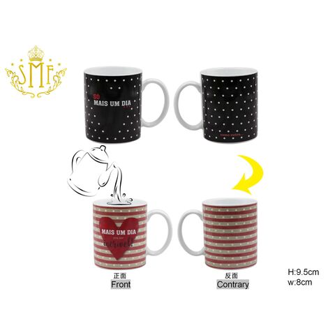 Caneca de Cerâmica Personalizada que Muda de Cor com Sublimação, Caneca com Impressão de Imagem Completa, Design Artístico Transferido por Calor para Casa e Escritório, Ideal para Brindes Promocionais