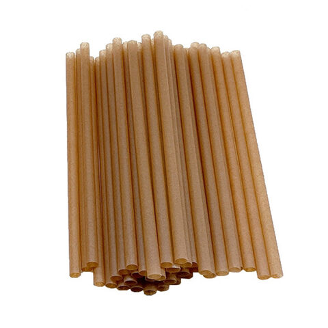 Atacado de canudos de cana-de-açúcar biodegradáveis e ecológicos, canudos descartáveis de bagaço de cana-de-açúcar PLA para bebidas, bares e festas