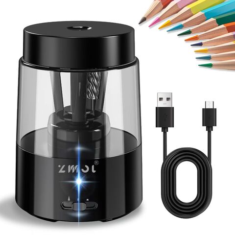 Apontador Elétrico Recarregável para Lápis, Material Escolar Primário, Apontador Automático for sale at factory direct price