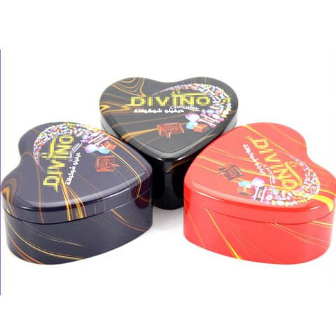 Cajas de Lata Personalizadas en Forma de Corazón para Boda, Grado Alimenticio, Empaque de Regalo para Chocolate, Almacenamiento de Metal, Cajas de Lata Vacías para Galletas, Hechas de Hojalata