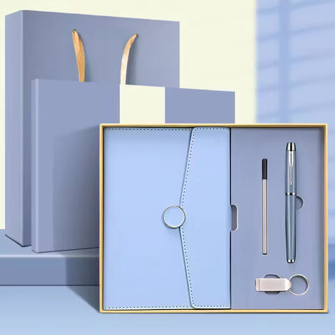 Ensemble de Carnets A5 de Luxe Personnalisés, Journal d'Affaires à Couverture Rigide avec Stylo en Cuir PU Premium pour Promotion de Remise de Diplôme