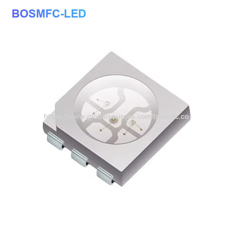 LED SMD 5050 RGB de 6 pines para montaje en superficie de alta calidad, ángulo de visión de 120 grados, perlas de lámpara LED de alto brillo.