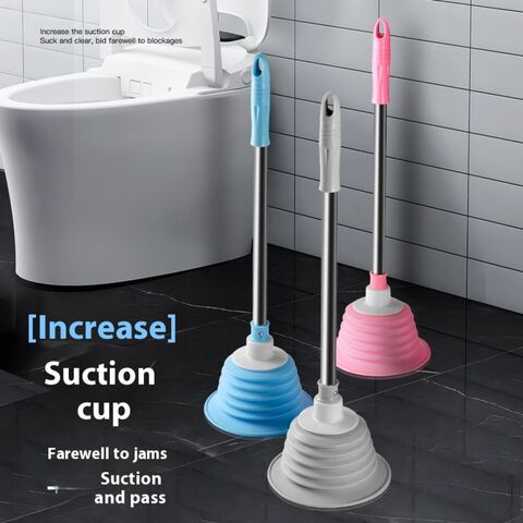 Desentupidor de Vaso Sanitário Doméstico de Aço Inoxidável com Bomba de Sucção para Desentupimento de Encanamento de Banheiro for sale at factory direct price