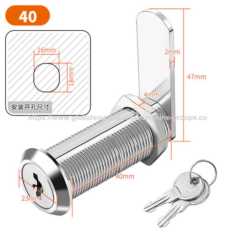 Serrure de sécurité transfrontalière en fer pour armoires de cuisine, casiers, bureaux, armoires de rangement, boîtes aux lettres, verrou tournant - Vente en gros for sale at factory direct price