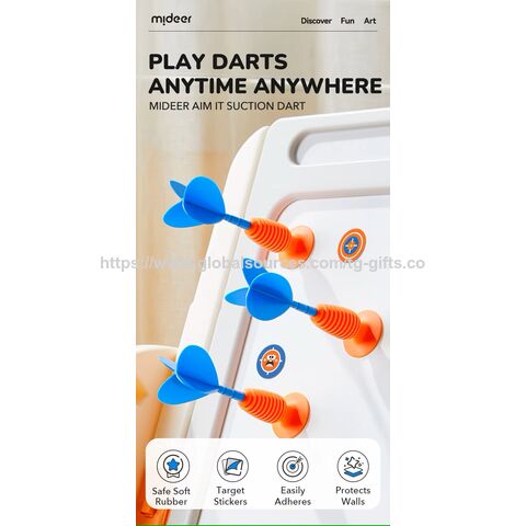 Juguetes para niños: dardos de silicona con ventosa para deportes al aire libre, dardos de goma suave con disco flexible para lanzar y divertirse