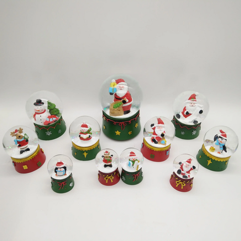 Adorno de Cinta Personalizado con Globo de Nieve Navideño OEM Bola de Nieve Decoración para el Hogar Globo de Agua Bola de Nieve