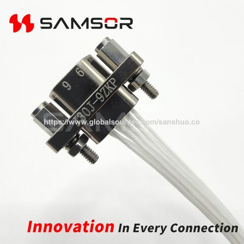 MIL-DTL-83513 Micro-D J30J-9ZKP Conector Macho J30J Serie 9 Pines Rectangular de Engarce con Cable para Equipos Médicos