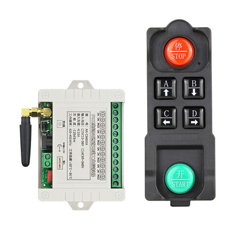FSK AC85-240V 4 CH Control Remoto de Frecuencia de Salto para Puerta Trasera de Camión, Convertidor de Señal PLC Universal, Caja de Distribución