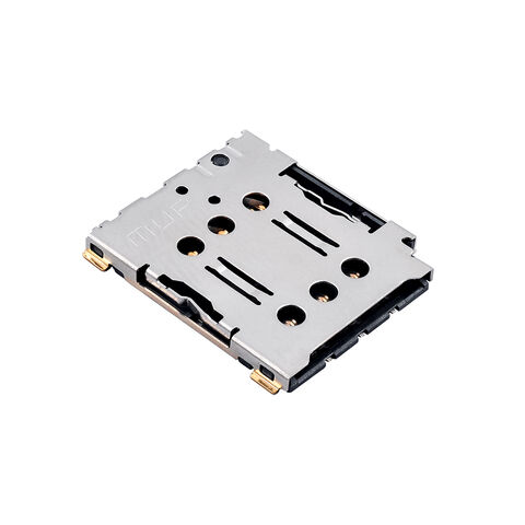 Conector de bandeja de tarjeta SIM Nano, tipo push-pull simple, conectores de cajón