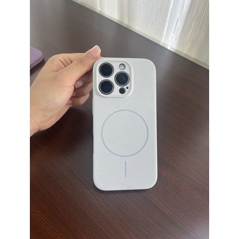 Capa de telefone antiderrapante fosca com carregamento sem fio magnético aprimorado para iPhone 12-17