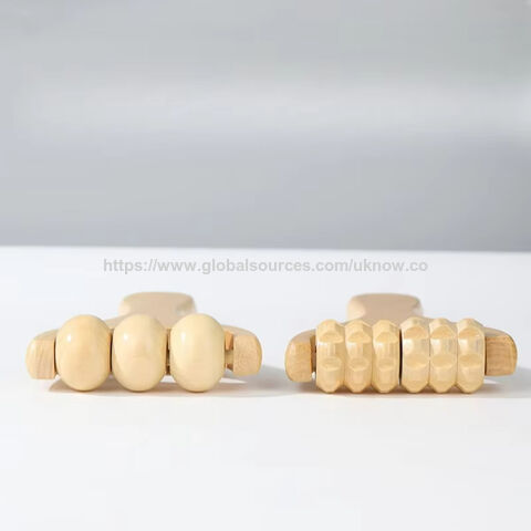 Outil de Massage Manuel en Bois, Rouleau de Relaxation Corporelle, Outil de Massage en Bois Portable pour Grattage for sale at factory direct price