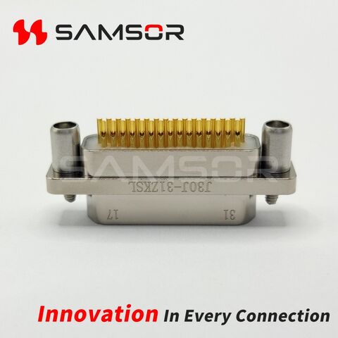 موصلات مستطيلة صغيرة Micro-D J30J Series 31 Cores، من الألومنيوم الصلب MIL-DTL-83513 J30J-31ZKS مع وصلة لحام for sale at factory direct price