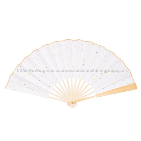 Leque dobrável de papel de arroz em branco, leque de publicidade de caligrafia, leque de atacado, estilo chinês, leque retro, gravação a laser de bambu chinês for sale at factory direct price