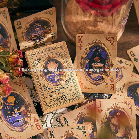 Naipes Vintage: "Elegancia Radiante" - Baraja Educativa y Recreativa de Doncellas Internacionales en Cartulina Premium for sale at factory direct price