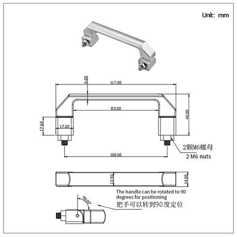 Buy China Wholesale Zinc Alloy Folding 90 Degree Movable Handle ...