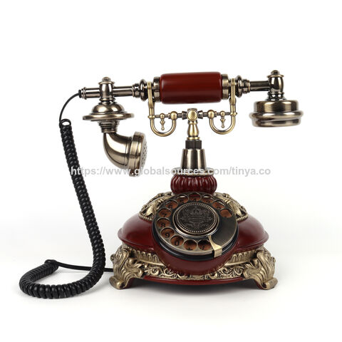2025 Großhandel Dreh-Wählscheiben-Telefon im Antik-Stil, Vintage-Schnurtelefon für den Heimgebrauch