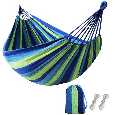 Hamaca de Camping Doble e Individual Personalizada al por Mayor de Fábrica, Hamaca de Algodón Portátil Ligera para Colgar para Viajes y Exteriores