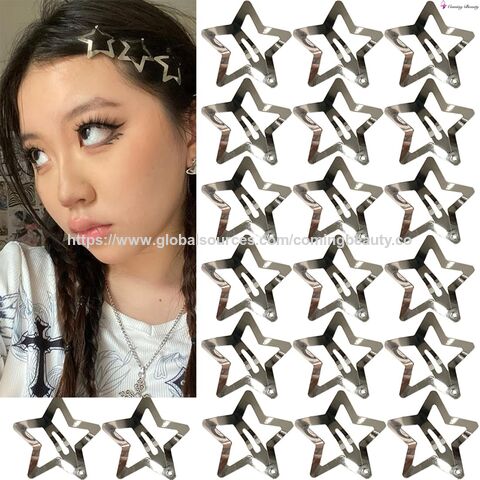 Venta al por mayor de pinzas y pasadores metálicos antideslizantes con forma de estrella de 1.22" para el cabello, accesorios populares para niñas y mujeres for sale at factory direct price