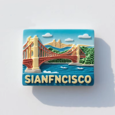 Imanes de nevera 3D de resina personalizables para hogares modernos, regalos de artesanía de recuerdo con fuerte atracción magnética for sale at factory direct price