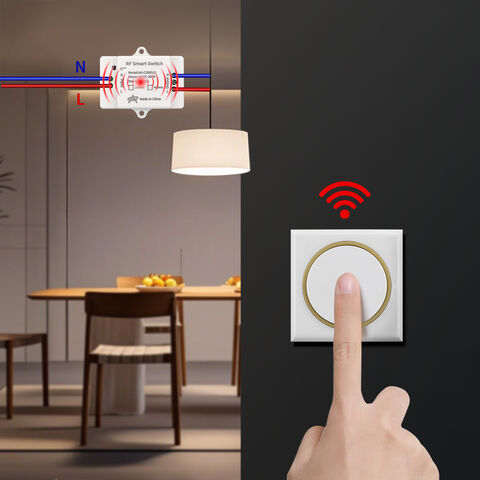 Receptor de control remoto RF de 1 canal para hogar inteligente con transmisor para iluminación LED, ventilador, puertas eléctricas, interruptor