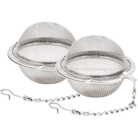 2 قطعة كرة شاي شبكية من الفولاذ المقاوم للصدأ 5.3 سم - مصافي وموزعات شاي وفلاتر للشاي for sale at factory direct price