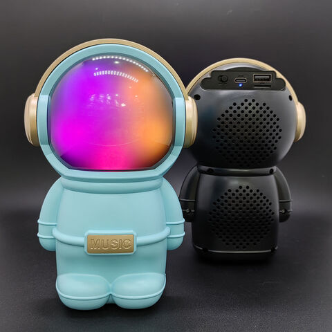Altavoz Woofer Estéreo Bluetooth Portátil con Diseño de Astronauta, Mini Altavoz Inalámbrico Activo para Gaming, Ideal para Regalo Infantil