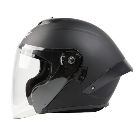 Capacete de motocicleta de meia face universal para todas as estações, com lente dupla e viseira solar, estilo cavaleiro 3C para homens e mulheres - Promoção Imperdível