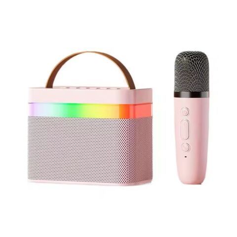 Altavoz Bluetooth Portátil al por Mayor con Sonido Envolvente Estéreo Inalámbrico, Máquina de Karaoke con 2 Micrófonos