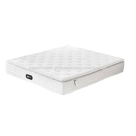 Matelas hybride à ressorts et mousse mémoire de forme AAA OEM King Size en fibre de bambou, surmatelas style européen, dessus de matelas en polyester for sale at factory direct price